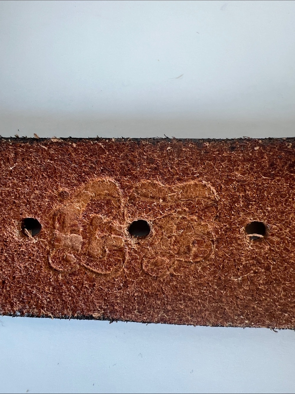Leather and brass studded belt 36 - Picture 4 of 5